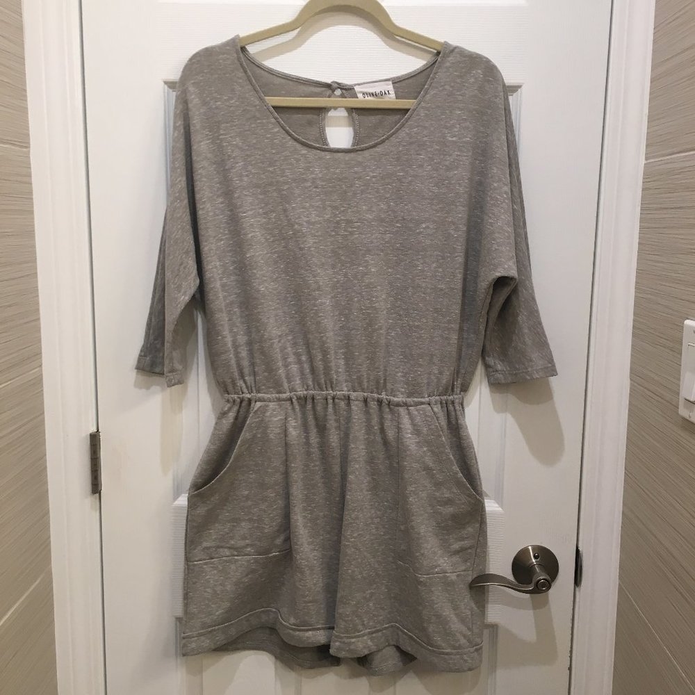 Olive + Oak Heather Grey Romper